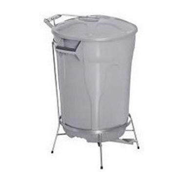 Imagem de Cesto Lixeira Plástico Pedal Com Armação Em Aço 100 Litros