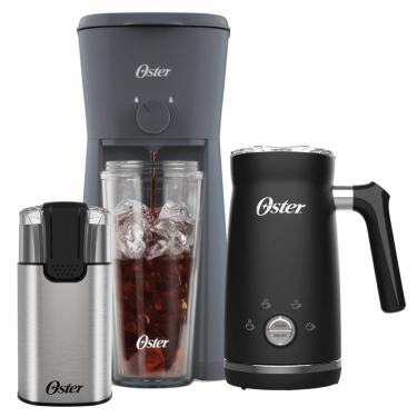 Imagem de Kit Completo Café Gelado Cafeteira Espumador Moedor Elétrico Oster 220V