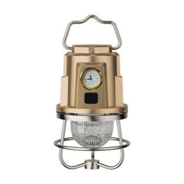 Imagem de Lanterna de acampamento recarregável perfeita para glamping IPX4 à prova d'água brilho ajustável 1200mAH tipo C carregador banco de potência lanterna de acampamento ao ar livre