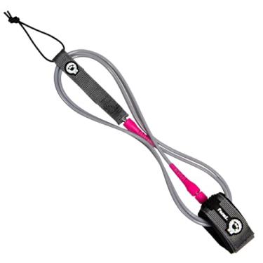 Imagem de leash estrepe cordinha farms 6 pés 6mm regular para pranchas de surfe (Cinza Claro/Rosa)