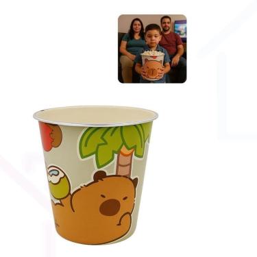 Imagem de Balde Multiuso Estampa Capivara Fofinha Pipoca Decoração