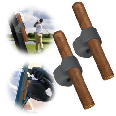 Imagem de Acessórios para carrinho de golfe, suporte magnético de 2 peças, design ajustável para calibres de anel de 20 a 70 - Suporte de clipe magnético conveniente com almofadas de metal para golfe, churrasco