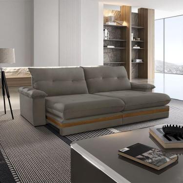 Imagem de Sofá Avalon 02 Módulos De 100cm Br25cm Meu Sofá Online A231 Linho Cinza Escuro