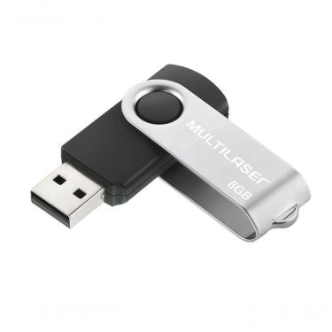 Imagem de Pen Drive Multilaser Pd587 Twist 2 08 Gb Usb 2.0 Preto