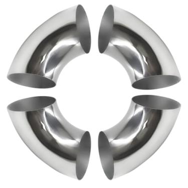 Imagem de Gorniloxam Tubo de cotovelo de exaustão de 90 graus (cotovelo curvado de mandril) Curva de aço inoxidável SS304 adequada para tubo de cotovelo de exaustão modificado de carro, corrimão de escada, etc