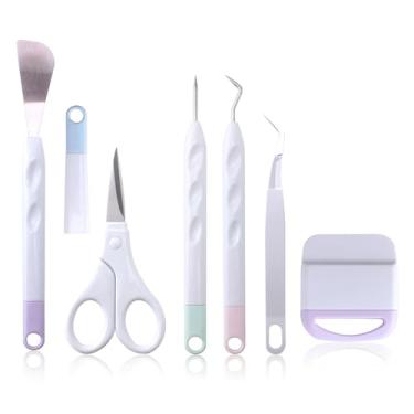 Imagem de LiebeWH Conjunto de Ferramentas de Capina Artesanal, Ferramentas Ergonômicas Com Lâminas de Aço Inoxidável, Alça ABS, Projetos de Gravação de Papel para Scrapbooking DIY (6pcs)