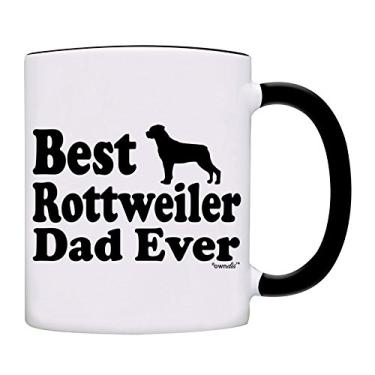 Imagem de Caneca de café Best Rottweiler Dad Ever - 0062-preta