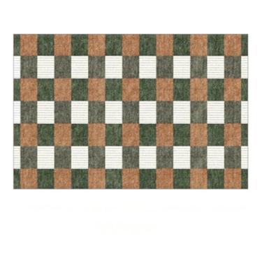 Imagem de Tapete xadrez multicolorido, geométrico, artístico, para sala de estar, confortável, macio, lavável à máquina, para quarto (180 x 200 cm (70 x 78 pol.)/jds-250731004801)