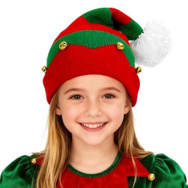 Imagem de Chapéu de tricô de inverno listrado de Natal para crianças