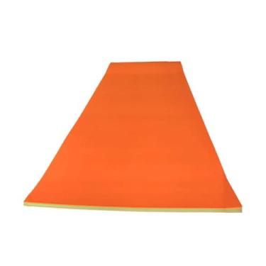 Imagem de UGPLM Tapete flutuante aquático, cobertor flutuante, tapete aquático, colchão flutuante, colchão enrolável para brincar ao ar livre, diversão em, Laranja Verde