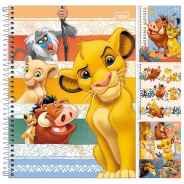 Imagem de Kit C/ 4 Caderno Rei Leão TILIBRA Universitário ESPIRAL - 1 Matéria 80 Folhas