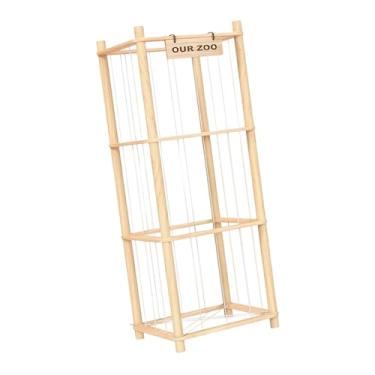 Imagem de IEUDNS Organizador de brinquedos de pelúcia, suporte de madeira que economiza espaço para salas de jogos e quartos.