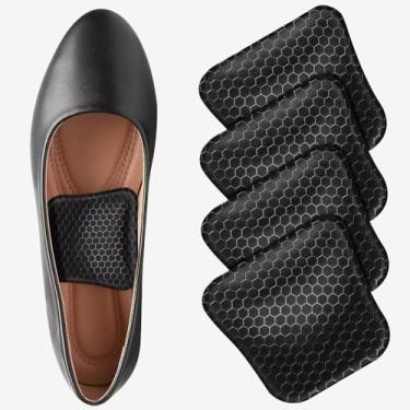 Imagem de Inserções de suporte de arco de gel para pés planos, duas opções de altura, palmilhas antiderrapantes para mulheres, 2 pares