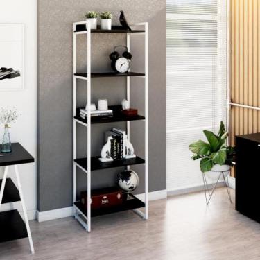 Imagem de Estante Kuadra 60X40X187cm C/05 Prateleiras Estrutura Branca - Compace