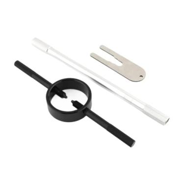 Imagem de Mqetly Kit de manutenção de molas, chave de pino radial, ferramenta de fixação da haste do cartucho para motocicletas, Preto Prateado