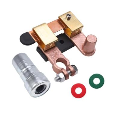 Imagem de Generic Interruptor de desconexão de bateria com escova de limpeza e junta, e estável, para barcos, pequenos iates, carros motocicletas, Negativo
