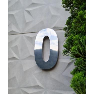 Imagem de Número 25 cm Aço Inox 430 Brilhante Casa Residencial - Lino Corte a La