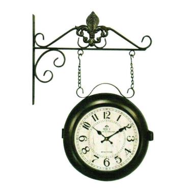 Imagem de Relógio Estação Dupla Face Retrô Em Metal