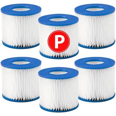 Imagem de Kit 6 Cartuchos Refil Tipo P Filtrante Bomba Piscina Vg Plus