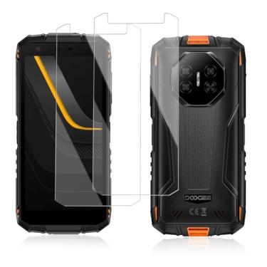 Imagem de KONXISA Pacote com 2 protetores de tela para celular DOOGEE Fire 3 / Fire 3 de vidro ultra temperado, película protetora transparente HD antiarranhões e sem bolhas