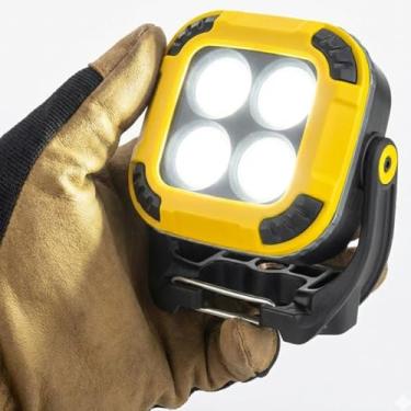 Imagem de Mini Lanterna Tática Quadrada LED 10W Recarregável - Portátil, Magnética e à Prova D'água - Multifuncional com Luz de Emergência Camping