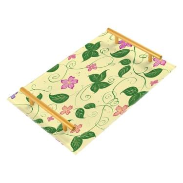 Imagem de Wassud Bandeja de banheiro com textura de flor, bandejas de perfume, alça de maquiagem, cômoda, quarto, cozinha, mesa, 30 x 20 cm