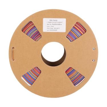 Imagem de Hyuduo Tri Colors PLA Filament 1.75mm Silk Rainbow 3 Em 1 Color PLA Filamento para Impressora 3D 1KG de Alta Resistência Sem Entupimento para 190 220 ℃ Temperatura de Impressão Ideal para Projetos