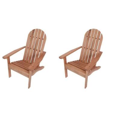 Imagem de Conjunto 2 Cadeiras Madeira Maciça Adironback - Cedro Rosa