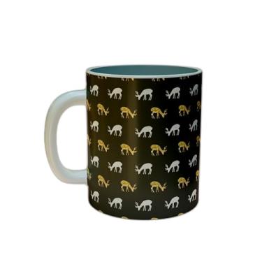 Imagem de Caneca Xícara de Café Porcelana 300ml Com Desenho Frases Natalinas