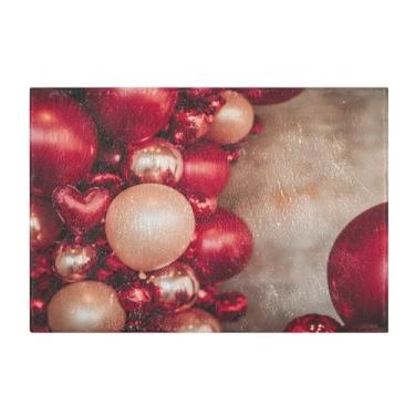 Imagem de Burbuja Tapete de banho com balão vermelho dos namorados, tapete de banheiro absorvente extra macio com suporte antiderrapante para banheiro, banheira, chuveiro, 40 x 61 cm