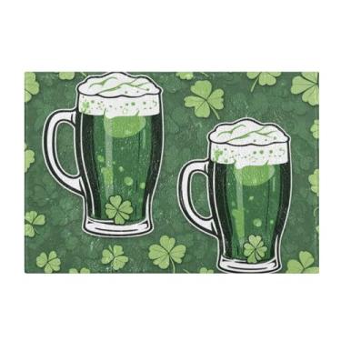 Imagem de Burbuja St. Patrick Beer Tapete de Banho, Extra Macio Absorvente Tapete de Banheiro com Base Antiderrapante para Banheiro, Banheira, Chuveiro, 41 x 61 cm