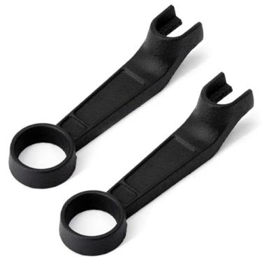 Imagem de Criditpid 1307419A Bolt On Andiron Substituição para Vermont Castings Defiant Encore 0028, 2140, 2190, 2550 fogões a lenha, pacote com 2.