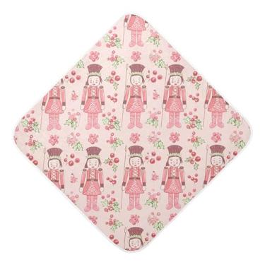 Imagem de Burbuja Toalha de banho de bebê quebra-nozes de Natal - Toalha com capuz de musselina macia e absorvente para recém-nascidos, 89 x 89 cm