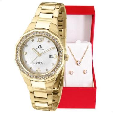 Imagem de Relógio Feminino Champion Ana Hickmann Dourado Cristais Analógico Prov