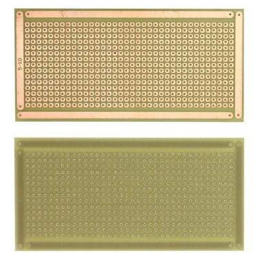 Imagem de 10X Placa Fenolite 5X10 Furada Pd5 Ilha Kit Com 10 Placas - Chipsce