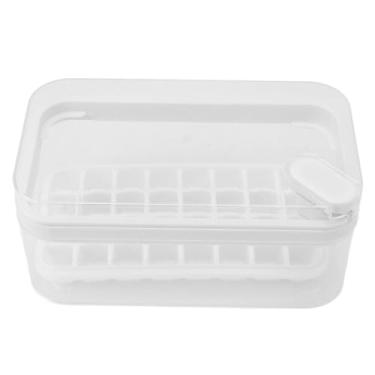 Imagem de Eujgoov Bandeja de Cubos de Gelo Com Tampa e Compartimento, Caixa de Fabricação de Gelo ABS de Qualidade Alimentar de 32 Cubos Com Design de Liberação Fácil para Coquetéis, Uísque, café, Presente