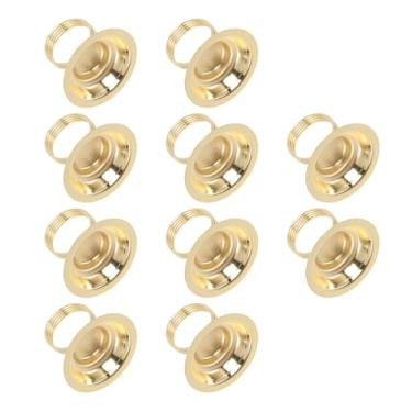 Imagem de Aramox 10 Suportes de Número de Mesa do Bloco, Suportes de Cartão de Aço Inoxidável do Lugar para o Aniversário da Festa de Recepção de Casamento para Fotos Dos Menus das Peças Centrais (Dourada)