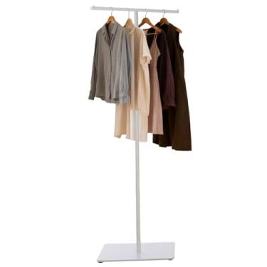 Imagem de Joyoolife Cabide com base de laje de rocha, cabide independente em forma de T, suporte de metal ajustável de 170 cm com base de mármore resistente, suporte de roupas para quarto, boutique, entrada