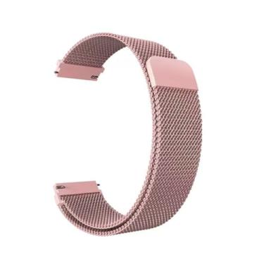 Imagem de AERXHF Pulseiras de relógio de metal para mulheres e homens, 20 mm e 22 mm, pulseira milanesa de substituição de malha de aço inoxidável, pulseira de relógio para relógios inteligentes e tradicionais