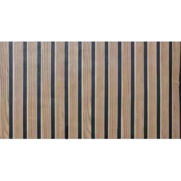 Imagem de Papel de Parede para Sala Quarto Cozinha Ripado Madeira 3D Auto Colante(4 Rolos [20 Metros],3D Luxo)