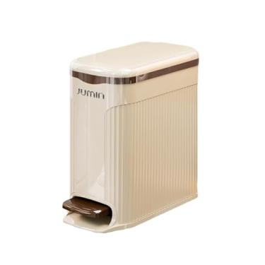 Imagem de Bothyi Lixeira de Cozinha com Pedal, Organizador de Papel e Lixo 2 em 1 para Casa, Escritório e Estudo, Branco