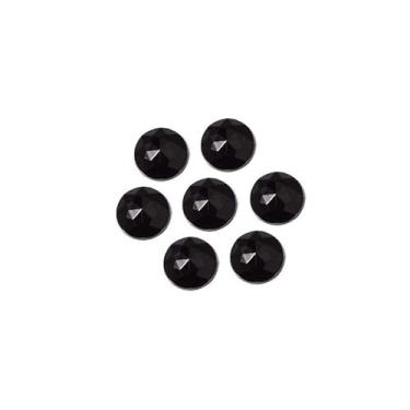 Imagem de Cabochões redondos de 8 mm com borda chanfrada, strass de plástico traseiro plano, pedras de acrílico galvanizadas para joias DIY, arte de unhas, enfeites artesanais (cor 3)