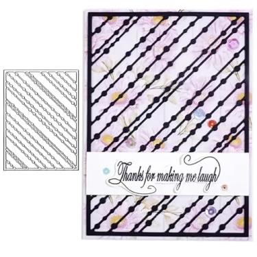 Imagem de Matriz de tira diagonal retangular, moldes de metal, matrizes retangulares, estênceis de corte para scrapbook, cartões, álbum de fotos, moldes decorativos de papel em relevo para fazer scrapbooking