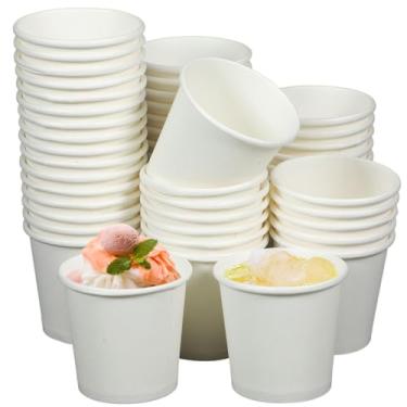 Imagem de Garneck Pequenos copos de papel descartáveis de 28 g - 100 peças de mini copos de café expresso para café - Enxaguante bucal e bebidas para bebidas Ideal para escritório em casa e eventos