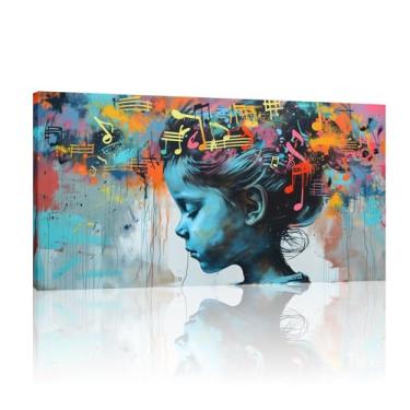 Imagem de Dream Graffiti Art Canvas, Banksy Style Canvas, Banksy Canvas Home Street Art, Sala de Estar, Pintura Graffiti - (40 x 80 cm)16x32 polegadas sem moldura