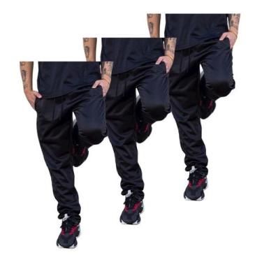 Imagem de Kit 3 Calças Homem Estiloso Esportiva Flanelada Inverno 075 - J94 Conf