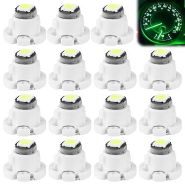 Imagem de TNJPSEK Pacote com 15 lâmpadas de painel LED T4.2, base de 10 mm 3030 SMD LED instrumento conjunto de luz de substituição para painel de aquecedor HVAC AC automotivo medidor de mudança de mudança de