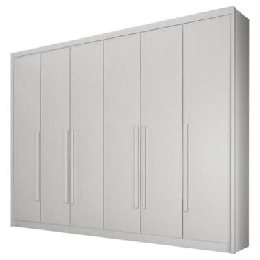 Imagem de Guarda Roupa Casal Bragança 6 Portas 6 Gavetas Neve  Novo Horizonte