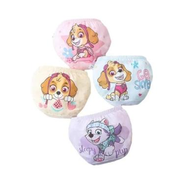 Imagem de Conjunto De 4 Calcinhas De Algodão Para Meninas Com Estampa Fofa Do Pa