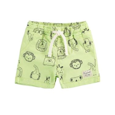 Imagem de Bermuda Infantil Menino Animaizinhos Verde Luc.boo-Masculino